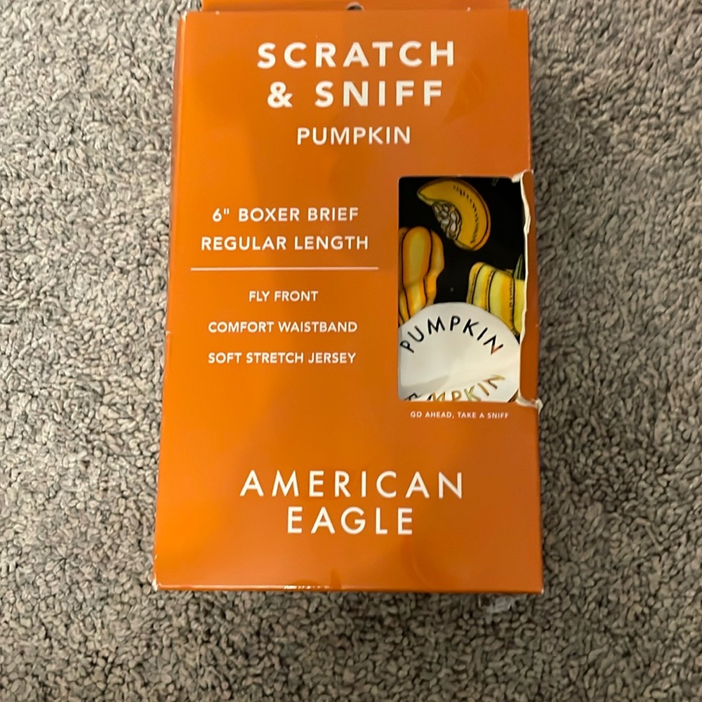 American Eagle Scratch and Sniff Pumpkin Boxers